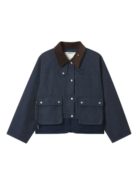 Musium Div. corduroy-collar pocket jacket