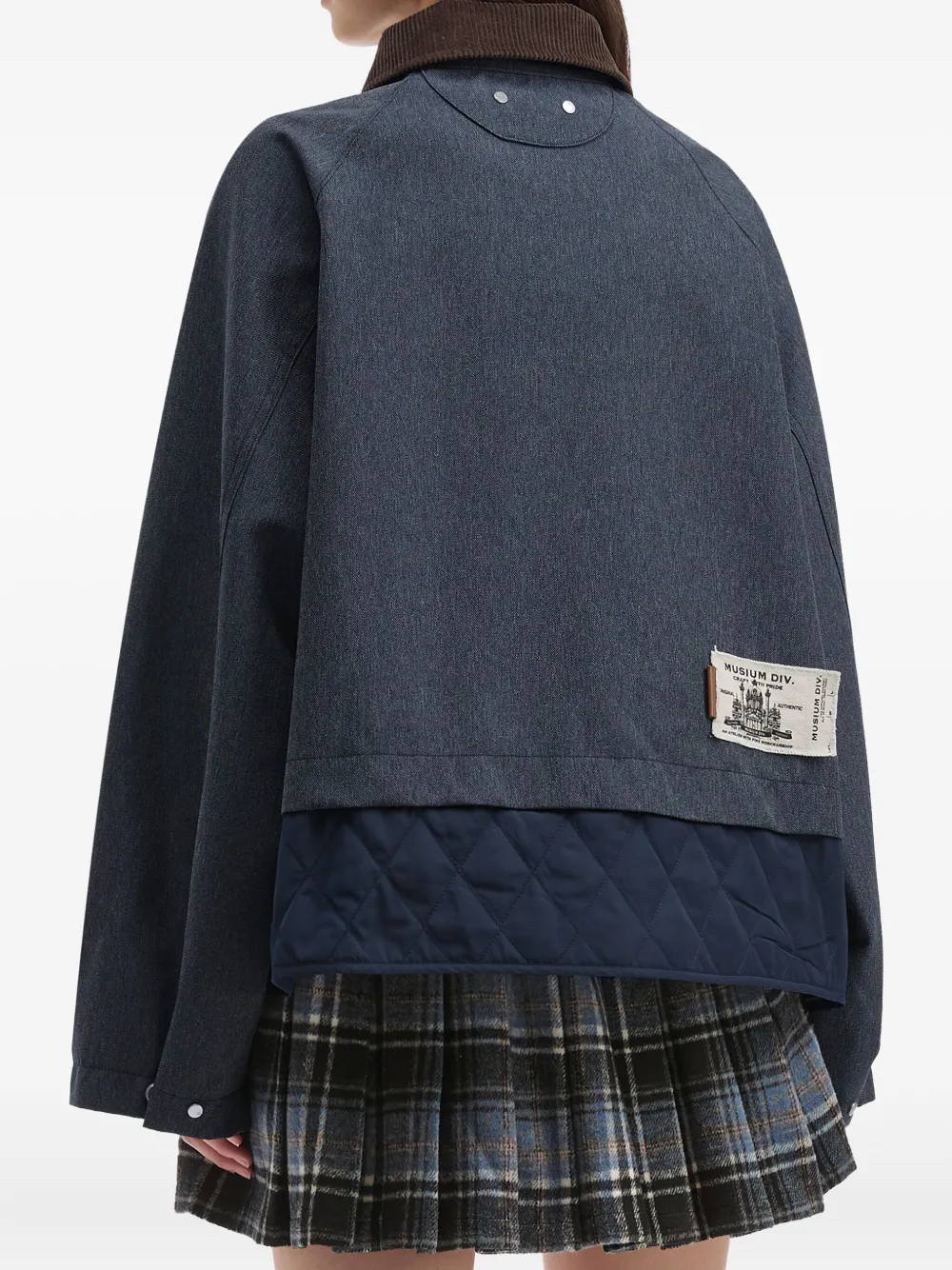Musium Div. Corduroy-collar Pocket Jacket In Blue