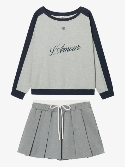 b+ab pleated skirt set