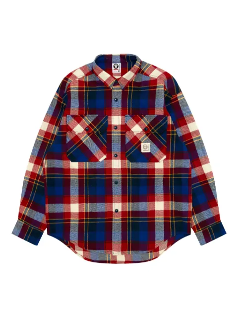 AAPE BY *A BATHING APE® hooded plaid shirt