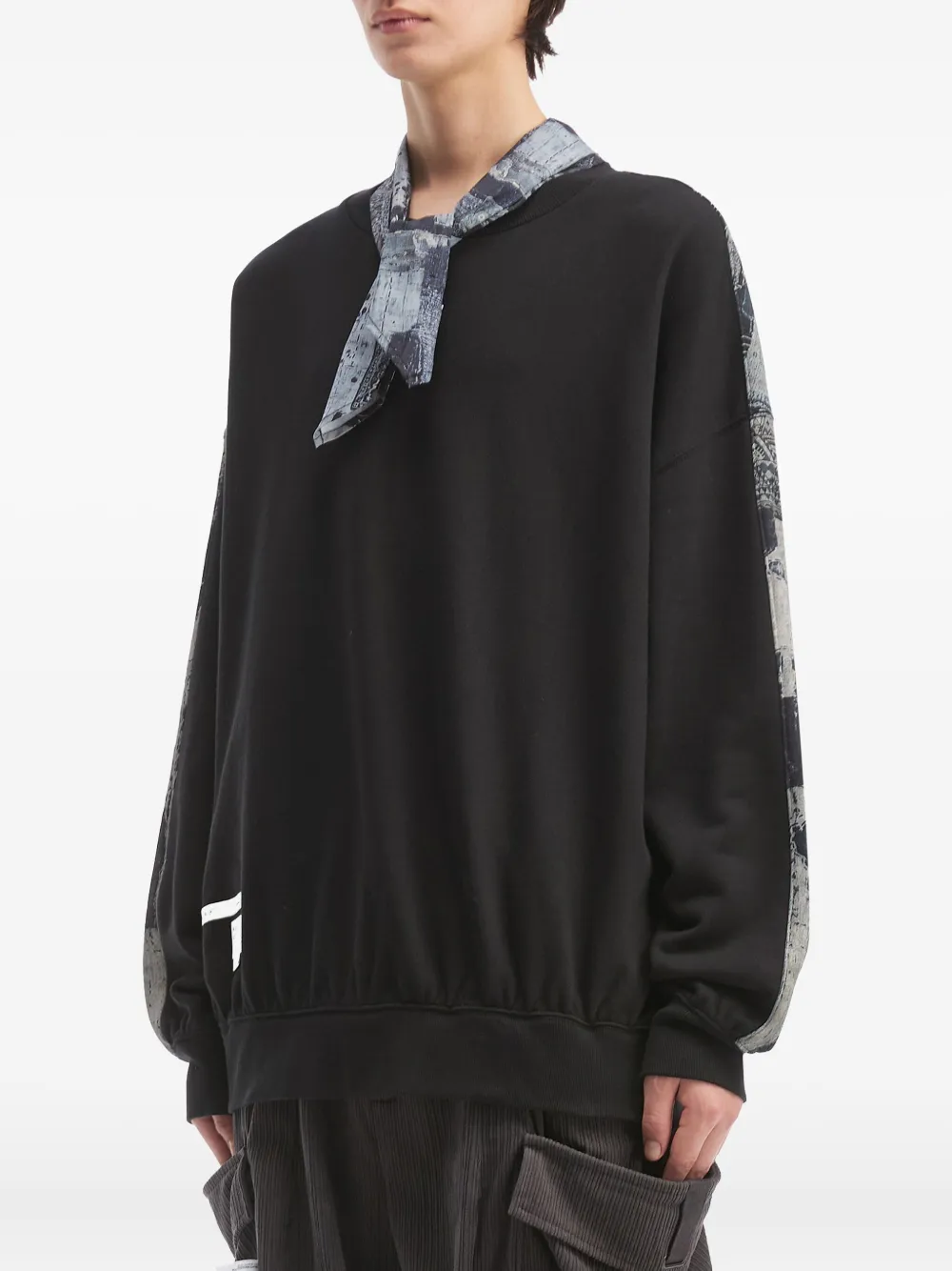 Musium Div. Sweater met gestrikt detail Zwart