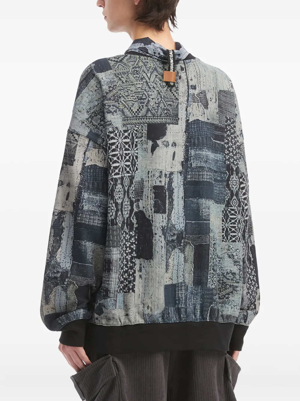 Musium Div. Sweater met gestrikt detail Zwart