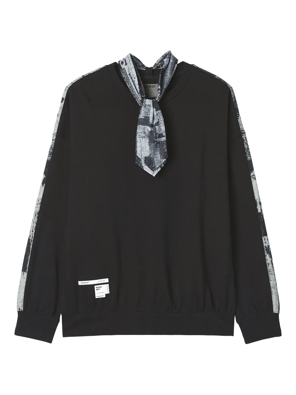 Musium Div. tie-detail sweatshirt | Black | Image 1