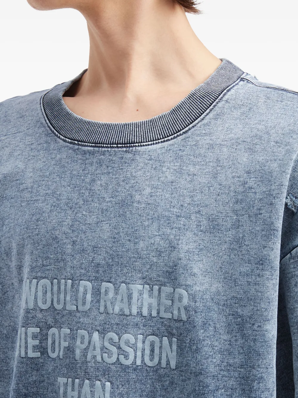 Musium Div. Gerafelde gelaagde trui Blauw