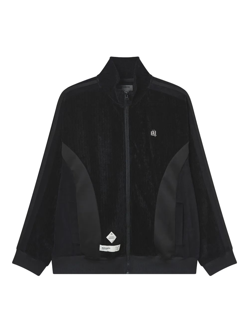 Musium Div. zip panelled sweater | Black | Image 1