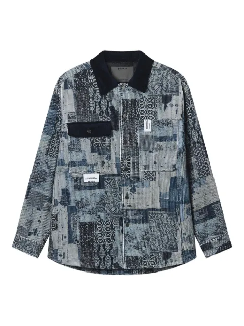 Musium Div. corduroy patchwork shirt
