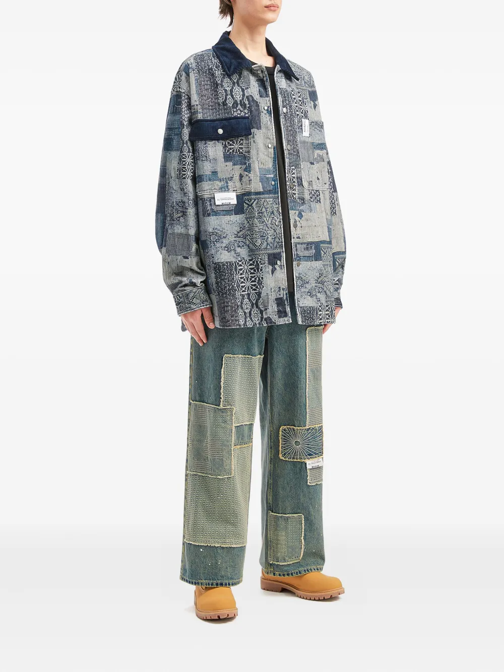 Musium Div. corduroy patchwork shirt | Image 2