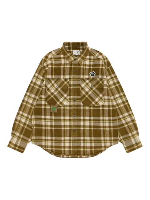 AAPE BY *A BATHING APE® plaid pocket shirt