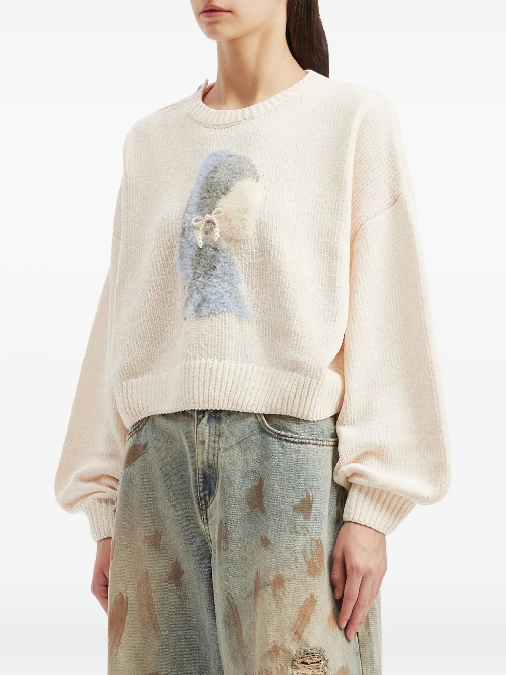 Musium Div. Button Appliqué Knitwear In Neutral