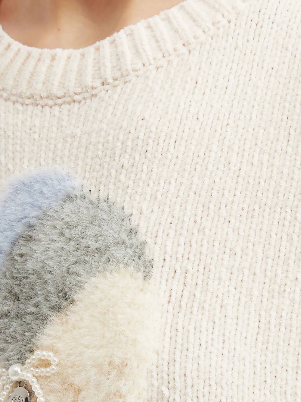 Musium Div. Button Appliqué Knitwear In Neutral