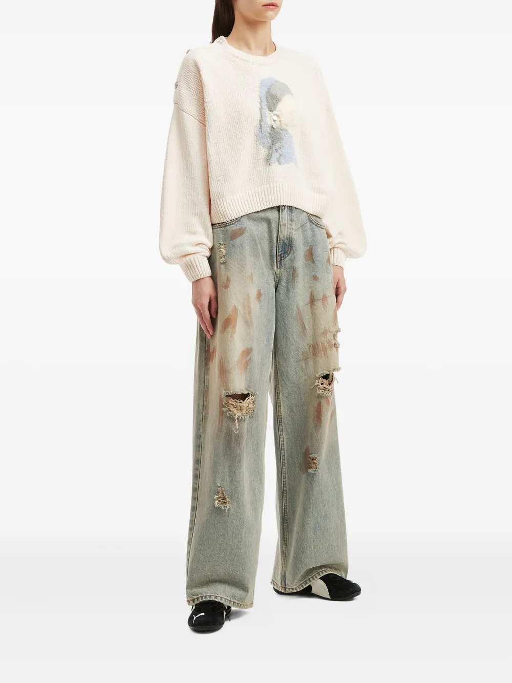 Musium Div. button appliqué knitwear | Knitted Sweaters | Image 2