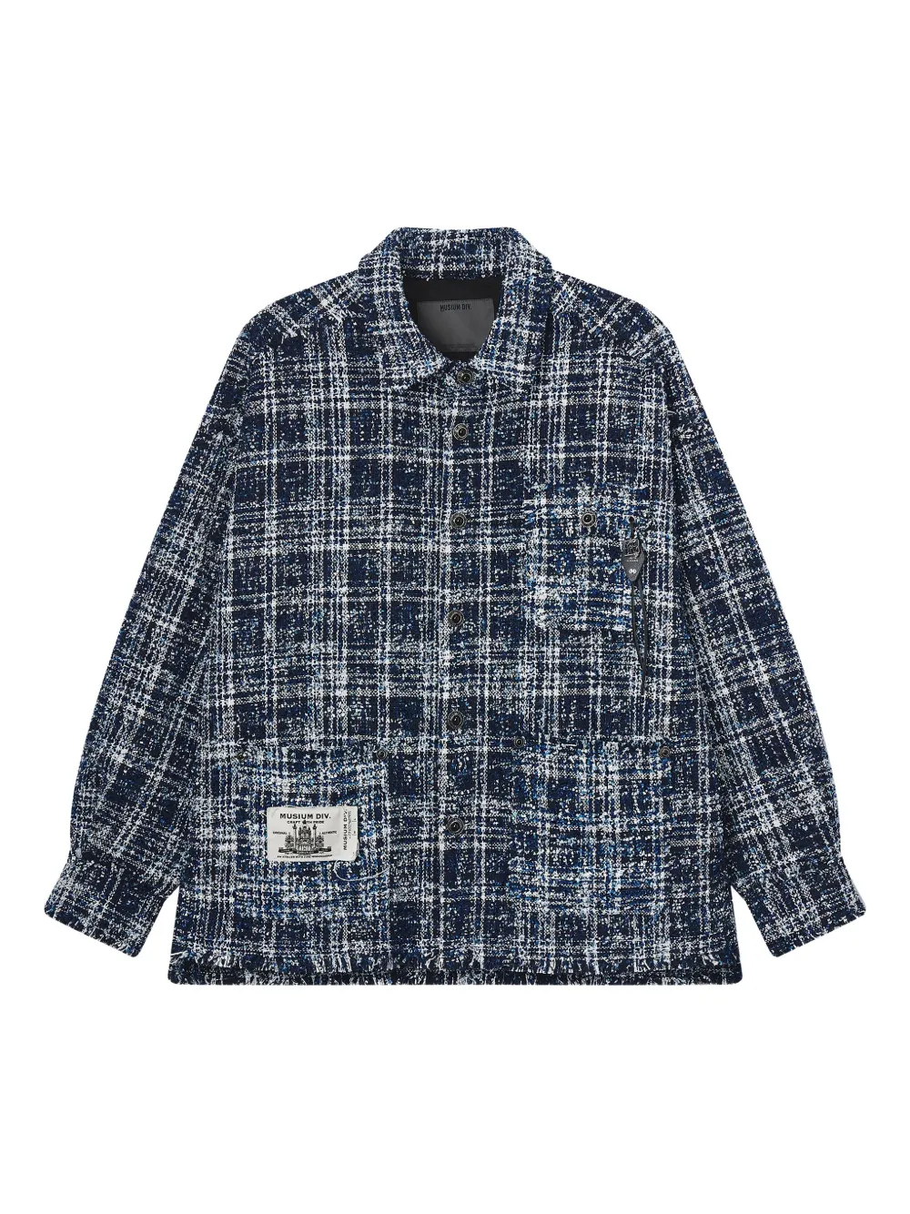 Musium Div. frayed check shirt | Blue | Image 1