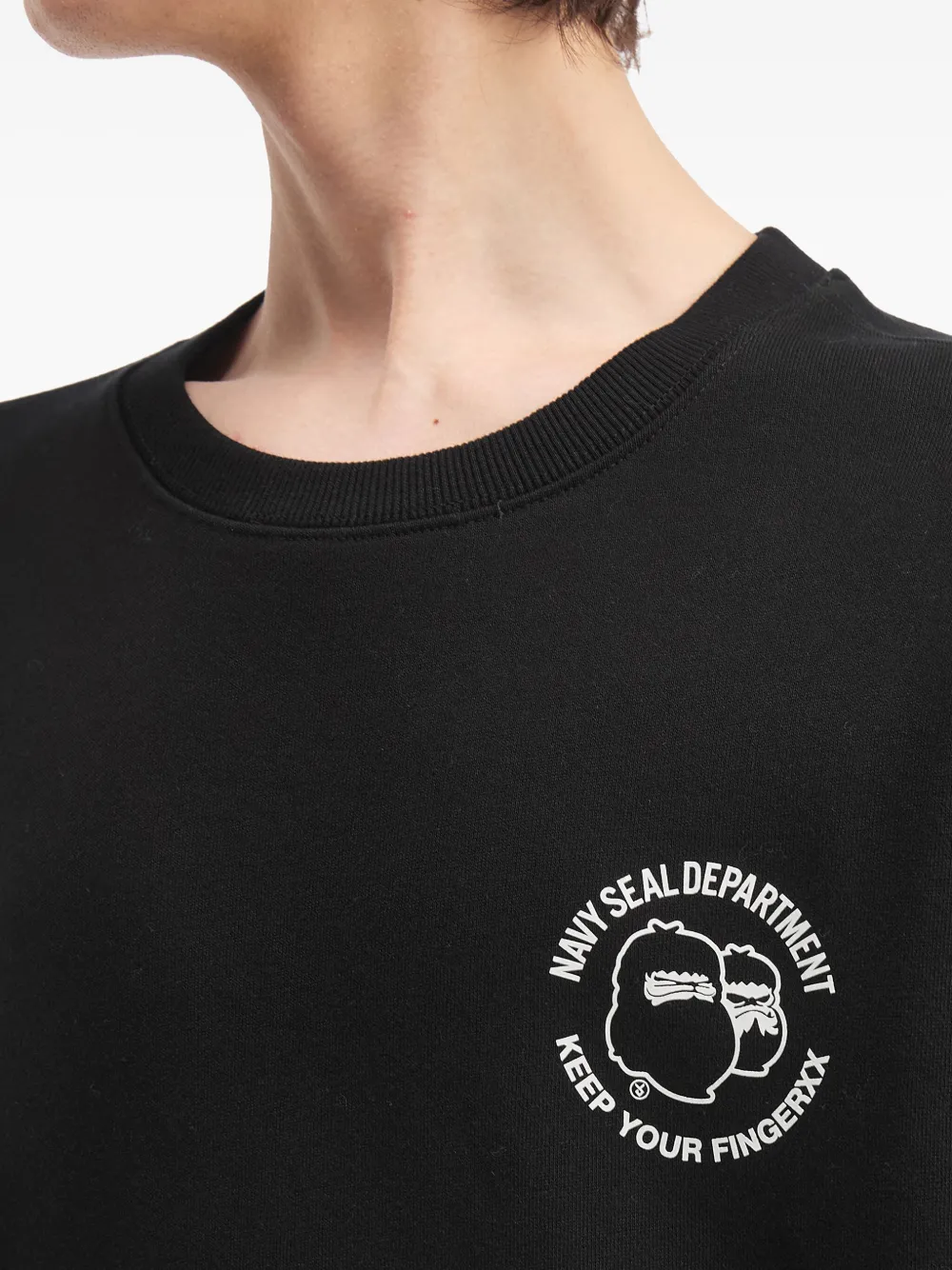 Fingercroxx Graphic Print Sweatshirt In Black