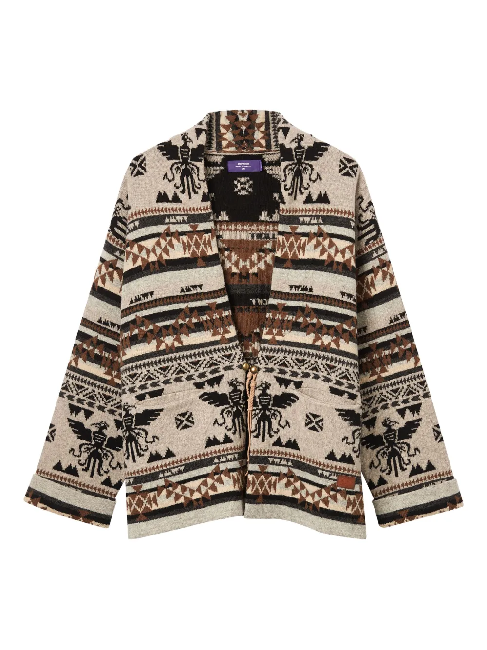 aftermaths wool open cardigan | Brown | Image 1