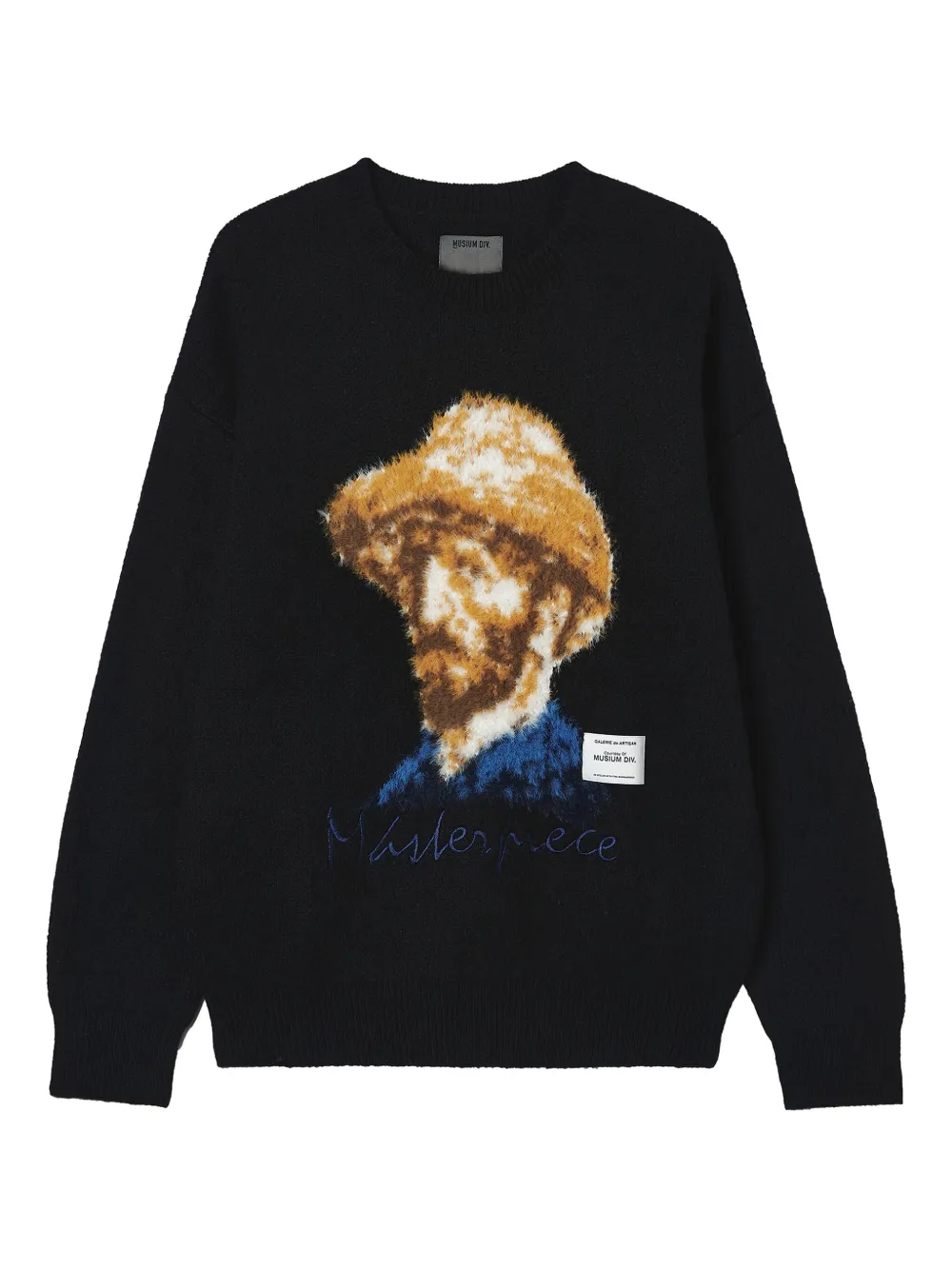 Musium Div. portrait embroidered sweater | Black | Image 1