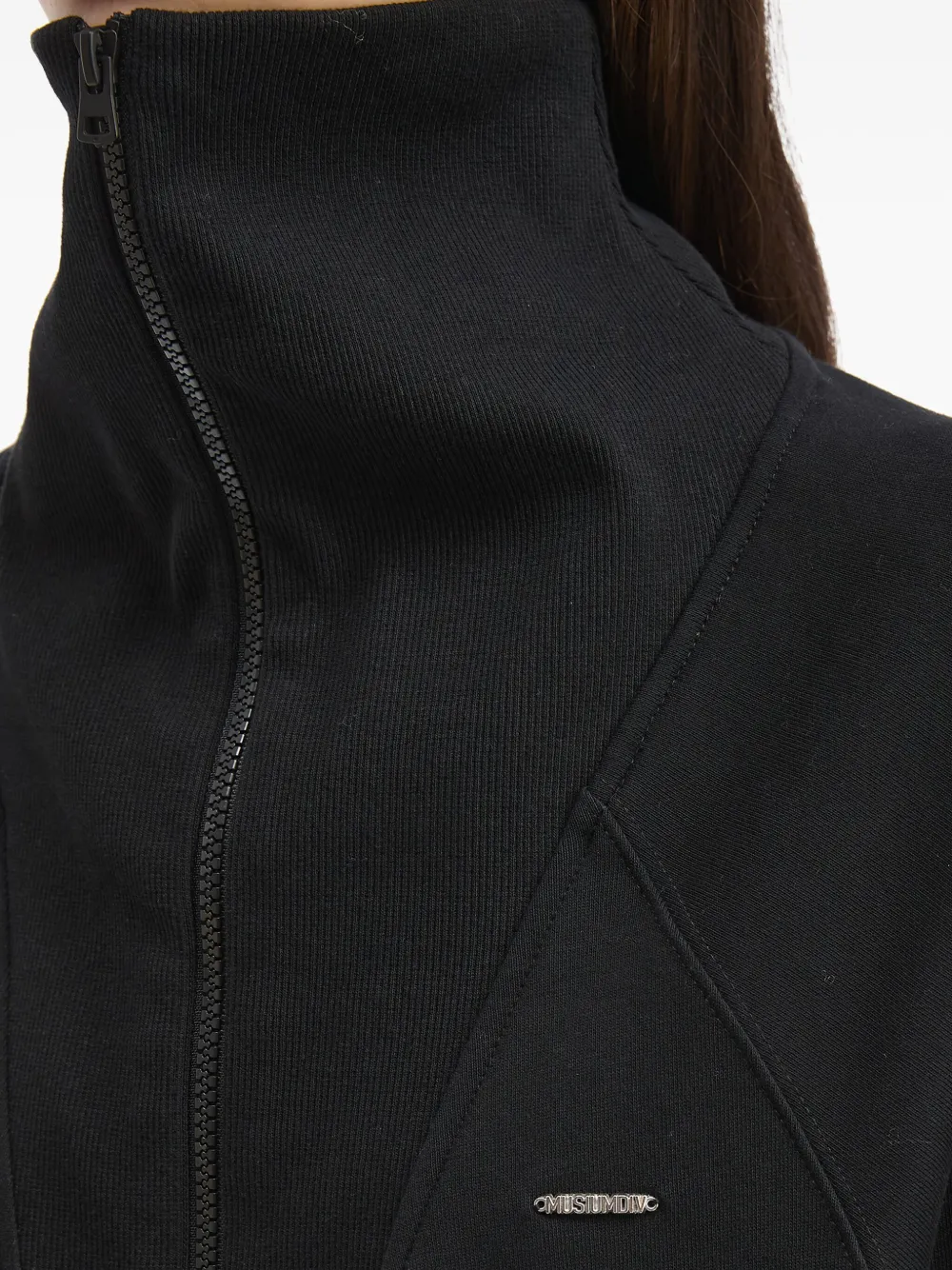 Musium Div. Sweater met hoge hals en rits Zwart