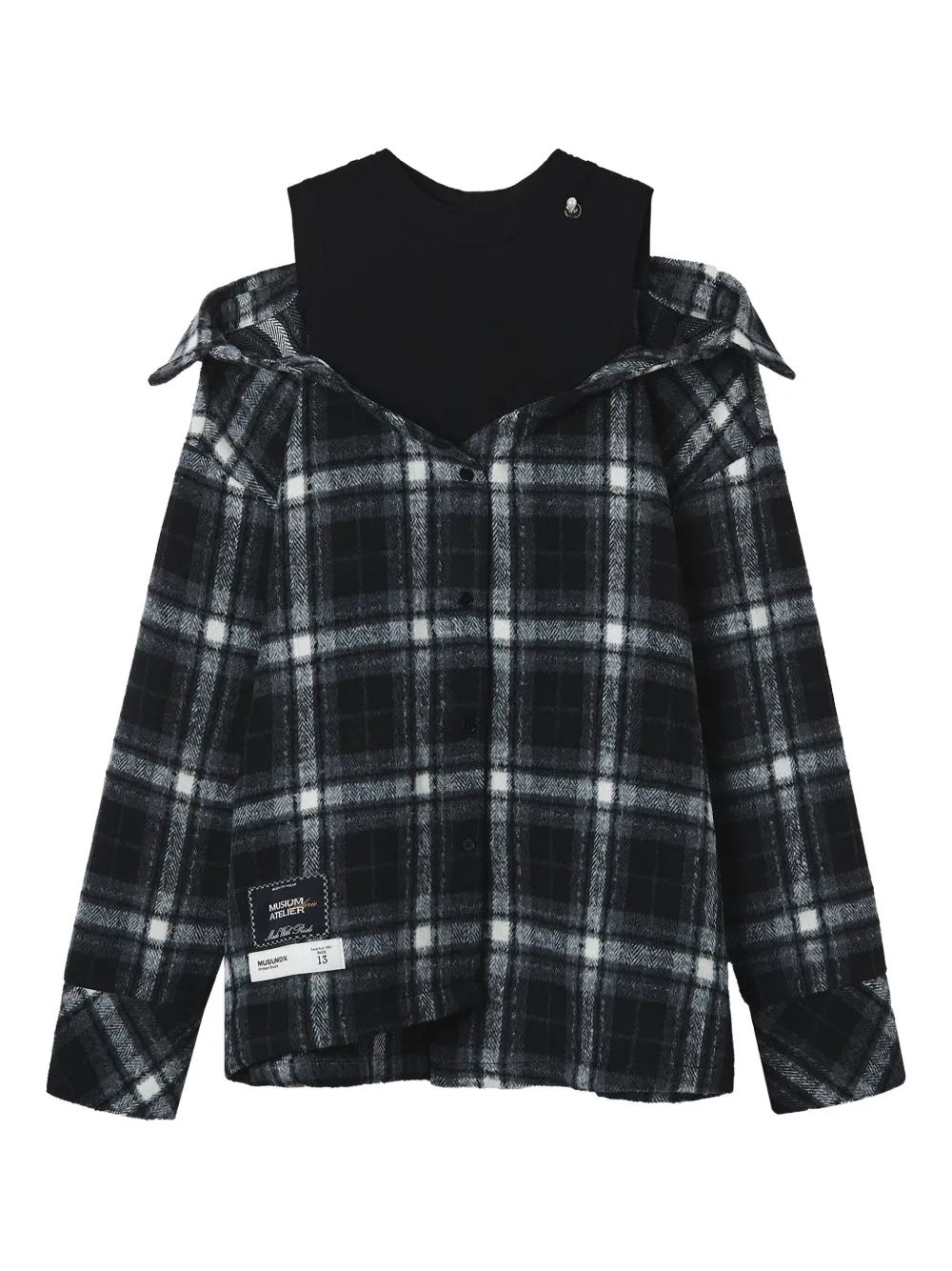 Musium Div. Plaid Button Shirt In Black