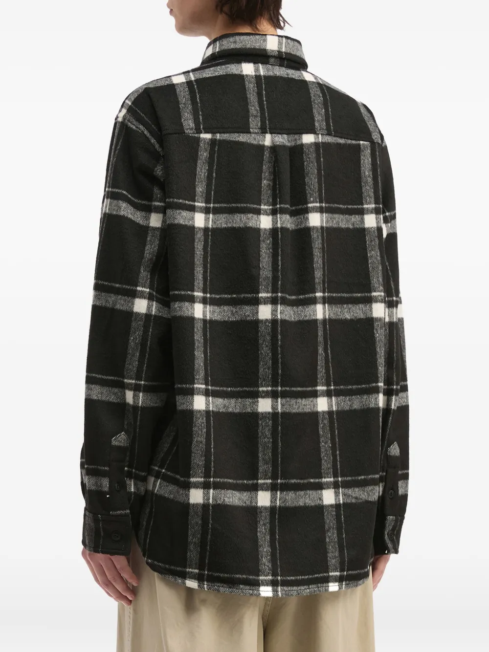 Aftermaths Check-pattern Pocket Shirt In Black