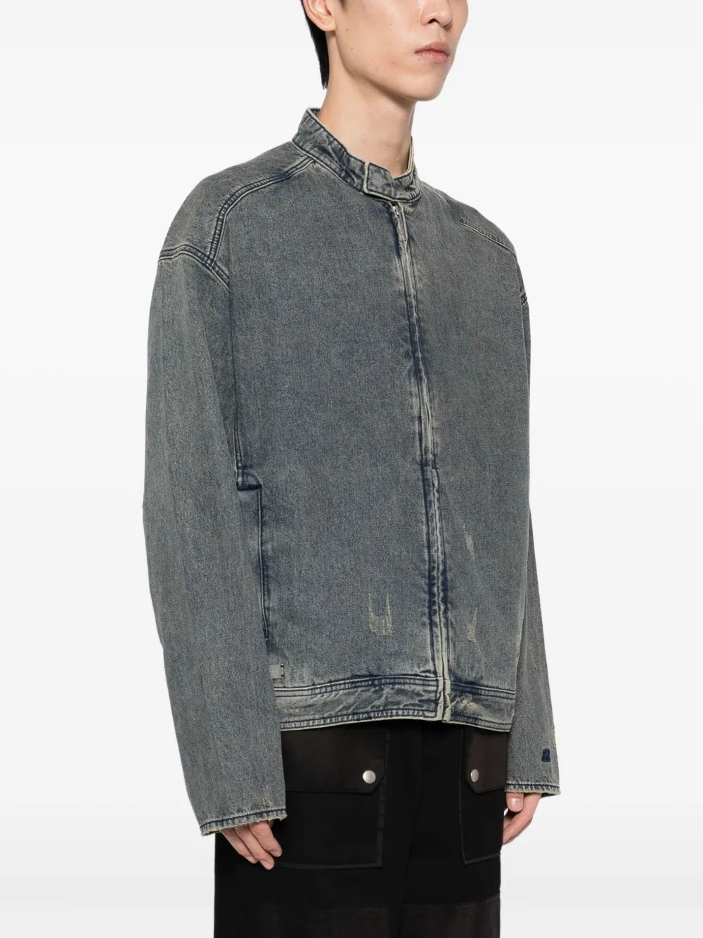 izzue Denim jack met rits Blauw