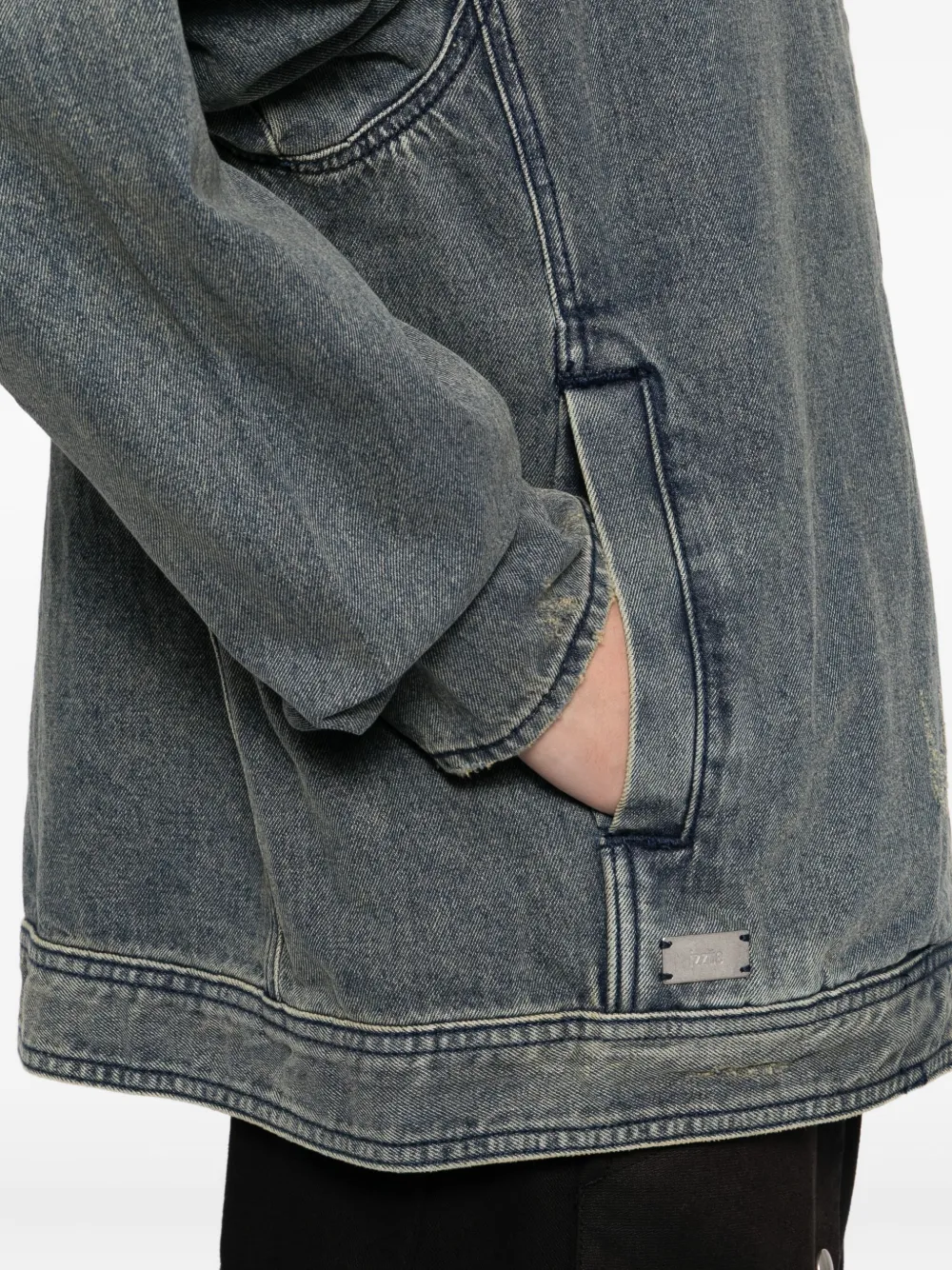 izzue Denim jack met rits Blauw