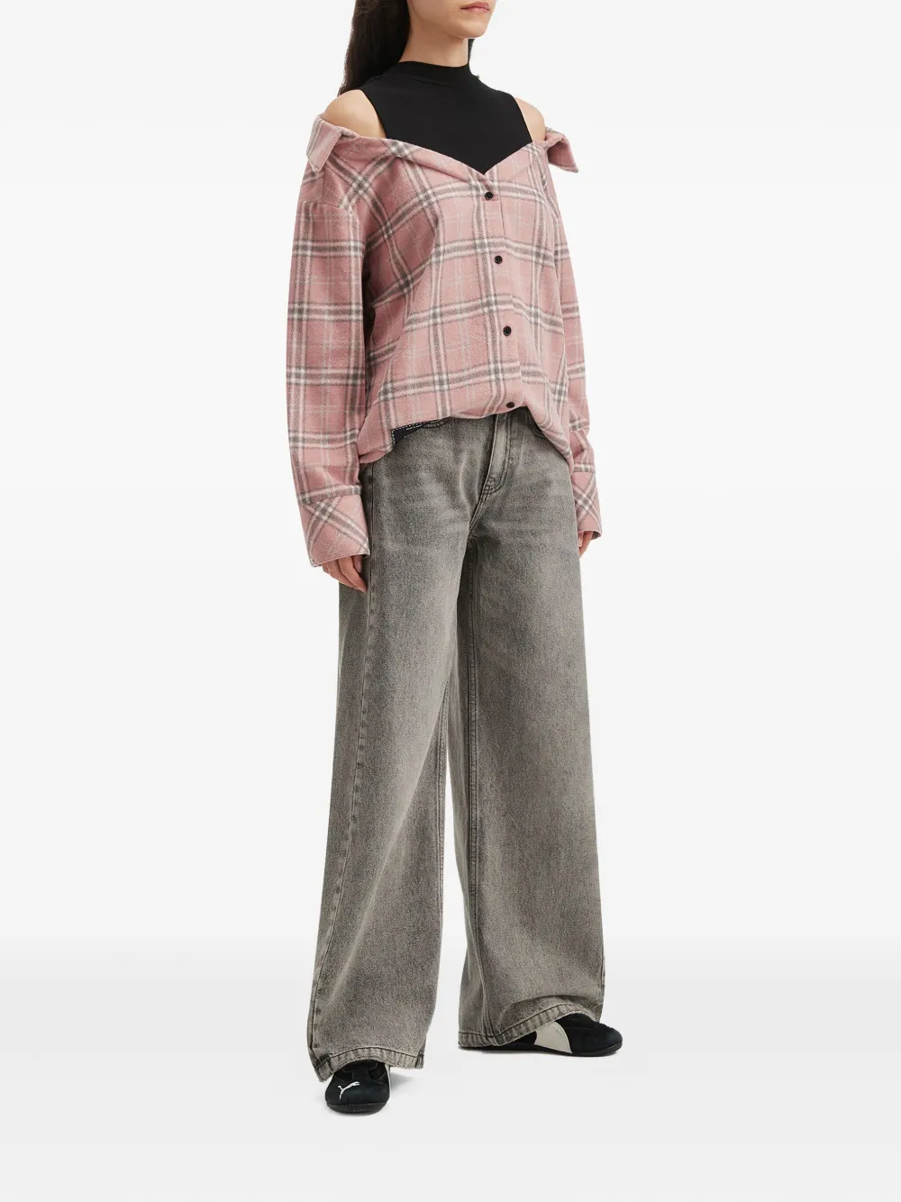 Musium Div. Geruit blouse - Roze