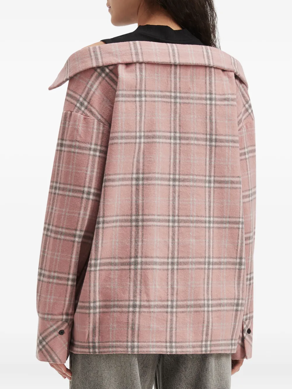 Musium Div. Plaid-pattern Shirt In Pink