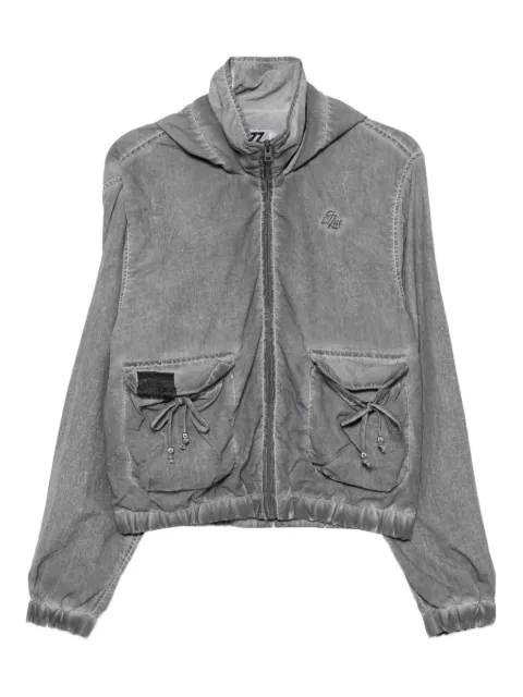 izzue bow-embellished hooded jacket