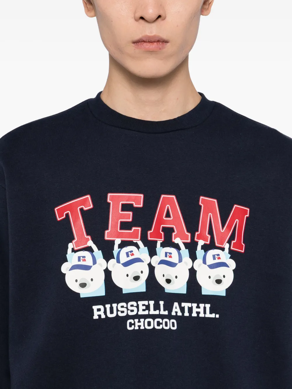 CHOCOOLATE Sweater met grafische print Blauw