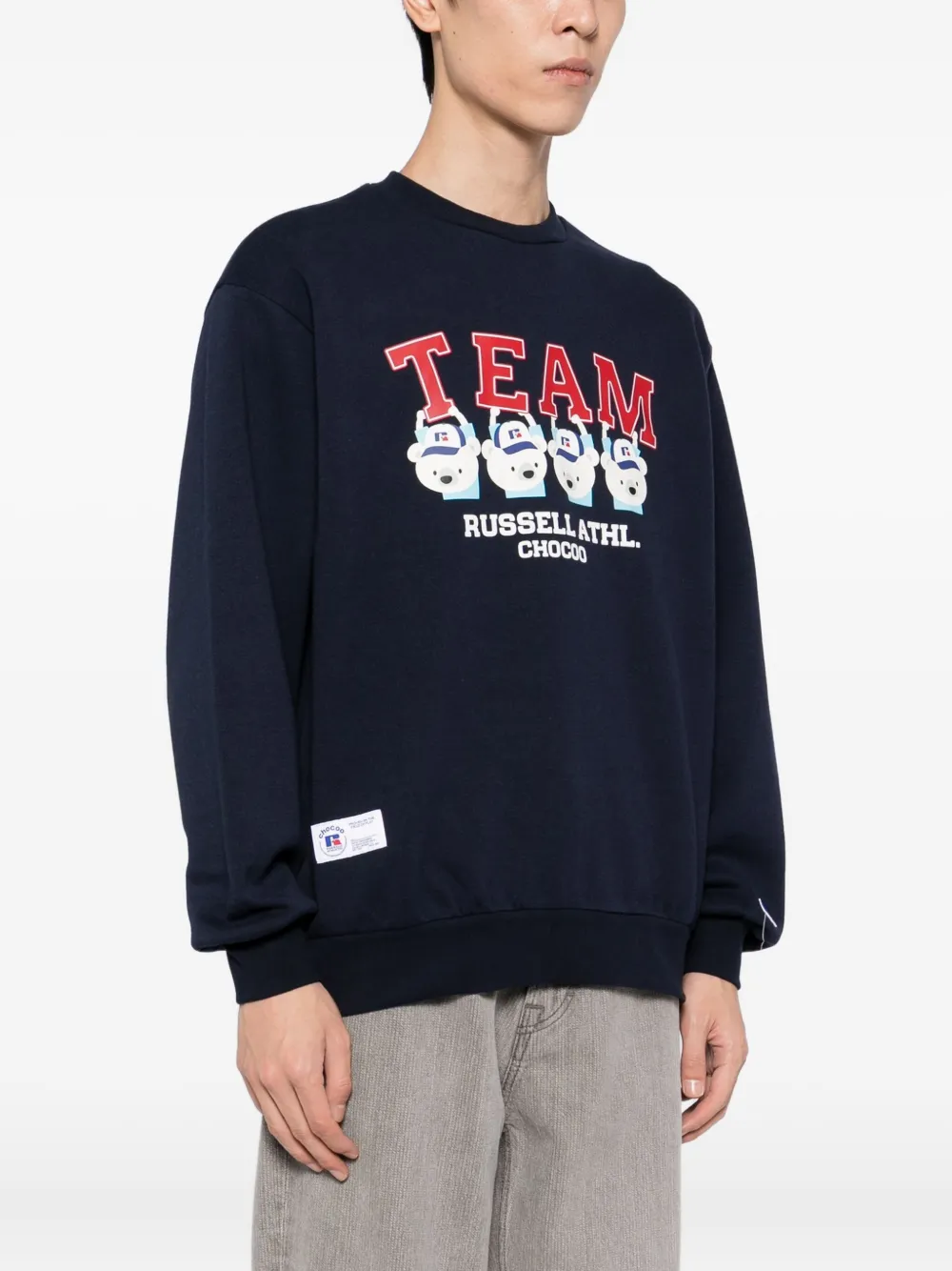 CHOCOOLATE Sweater met grafische print Blauw