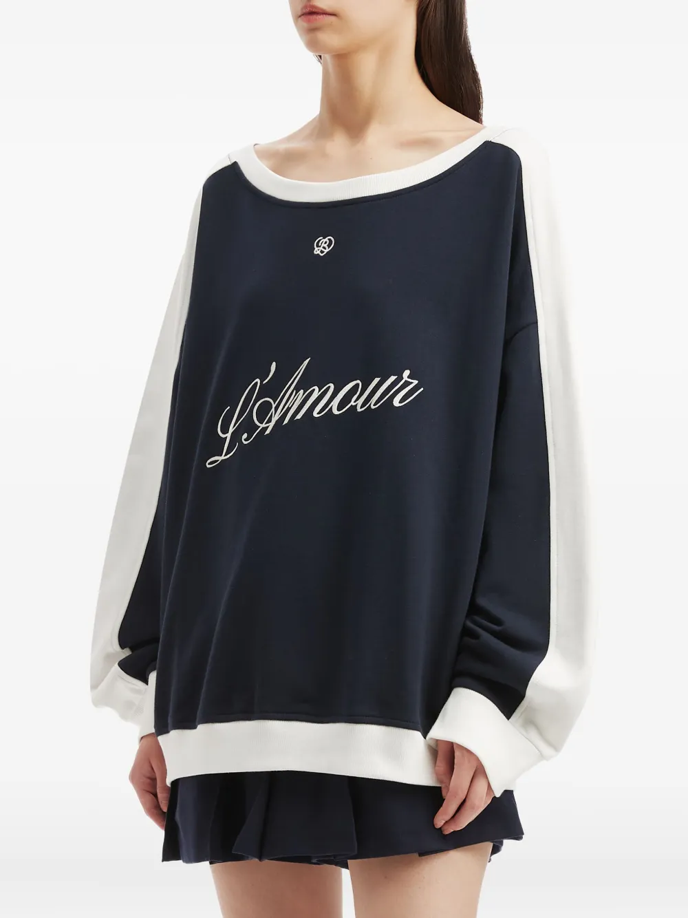 b+ab Rok set met borduurwerk Blauw