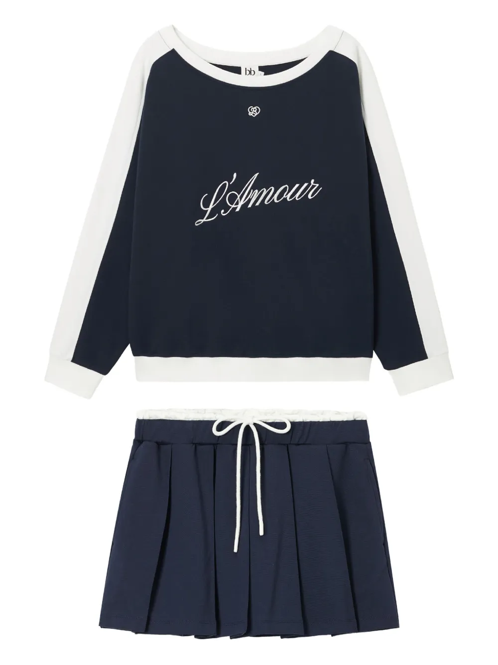 b+ab embroidered skirt set | Blue | Image 1