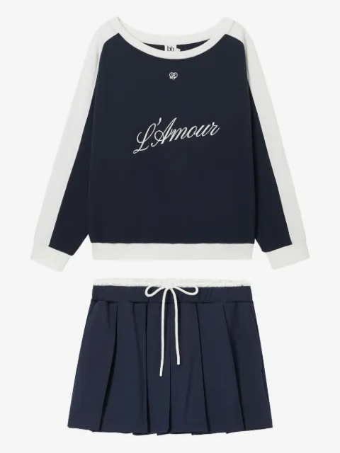 b+ab embroidered skirt set