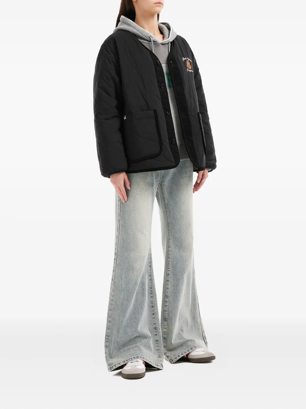 FINGERCROXX quilted embroidered jacket | Oversized Jackets | Image 2
