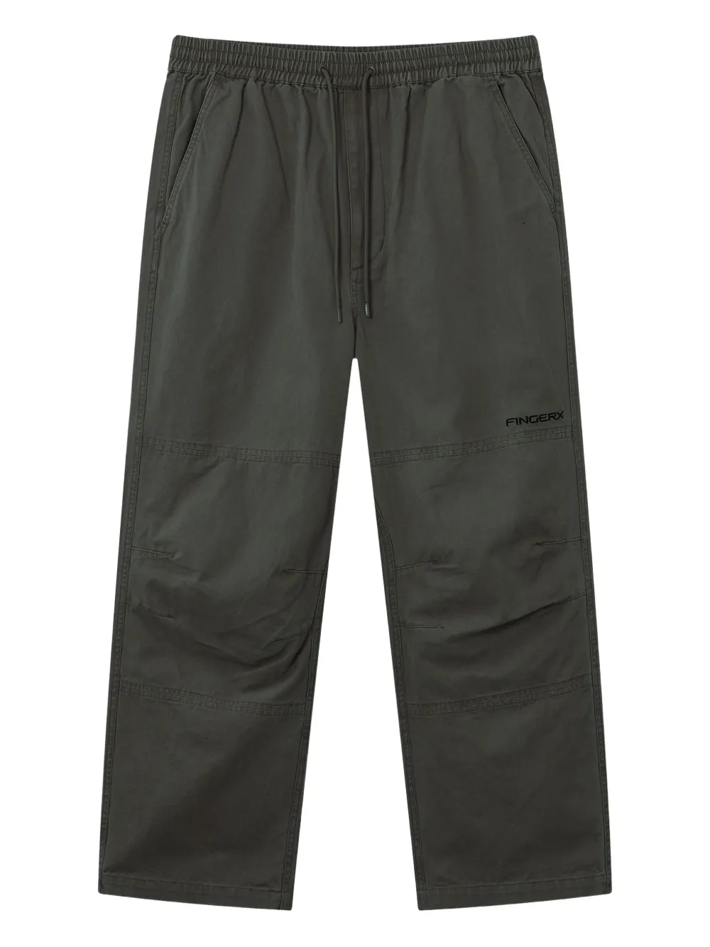 FINGERCROXX embroidered logo trousers | Grey | Image 1