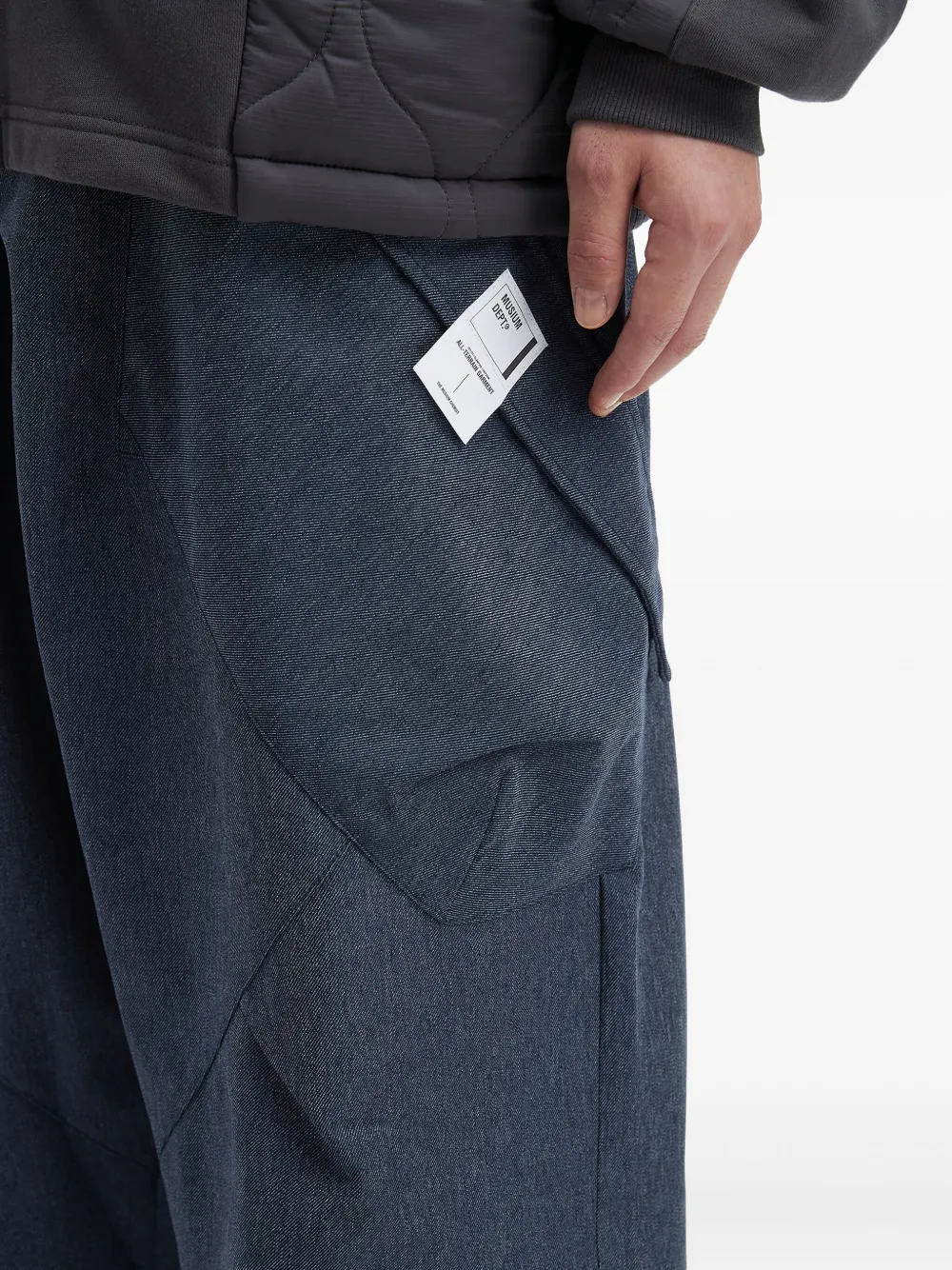 Musium Div. Zip Detail Trousers In Blue