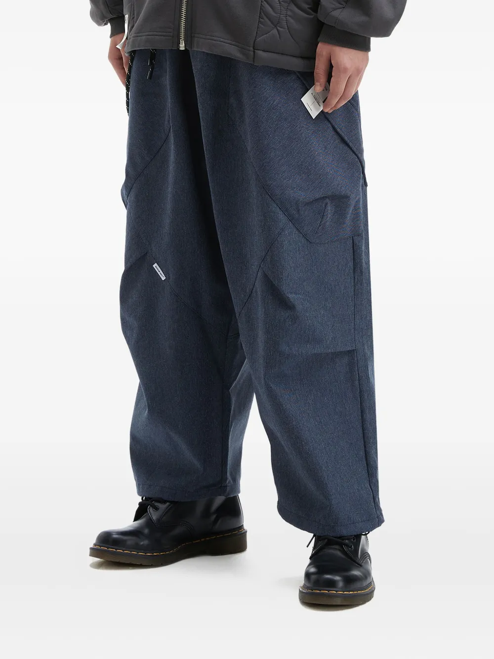Musium Div. Zip Detail Trousers In Blue