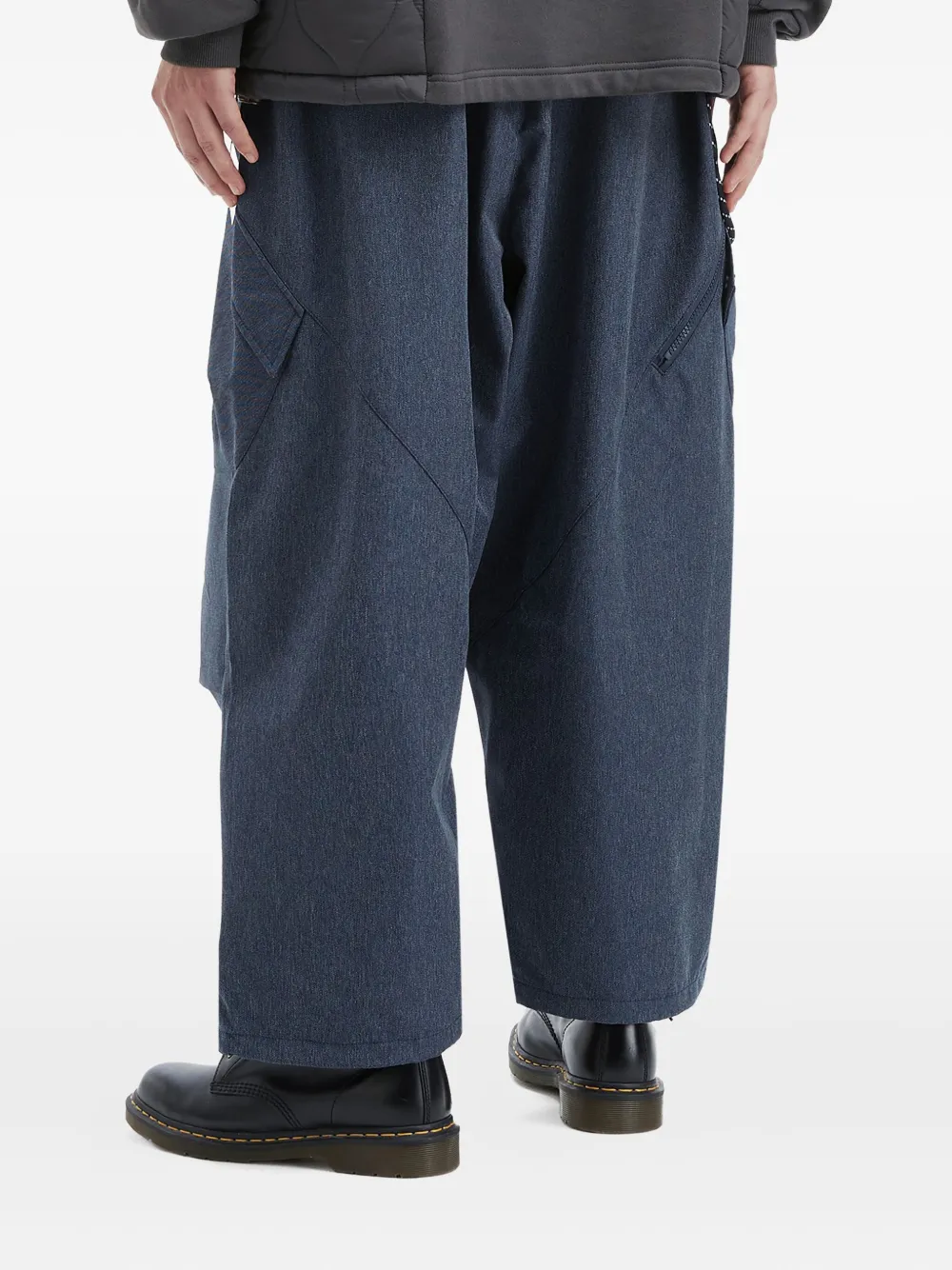 Musium Div. Zip Detail Trousers In Blue