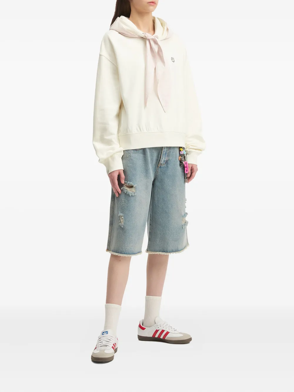 Musium Div. Katoenen hoodie met logo - Beige