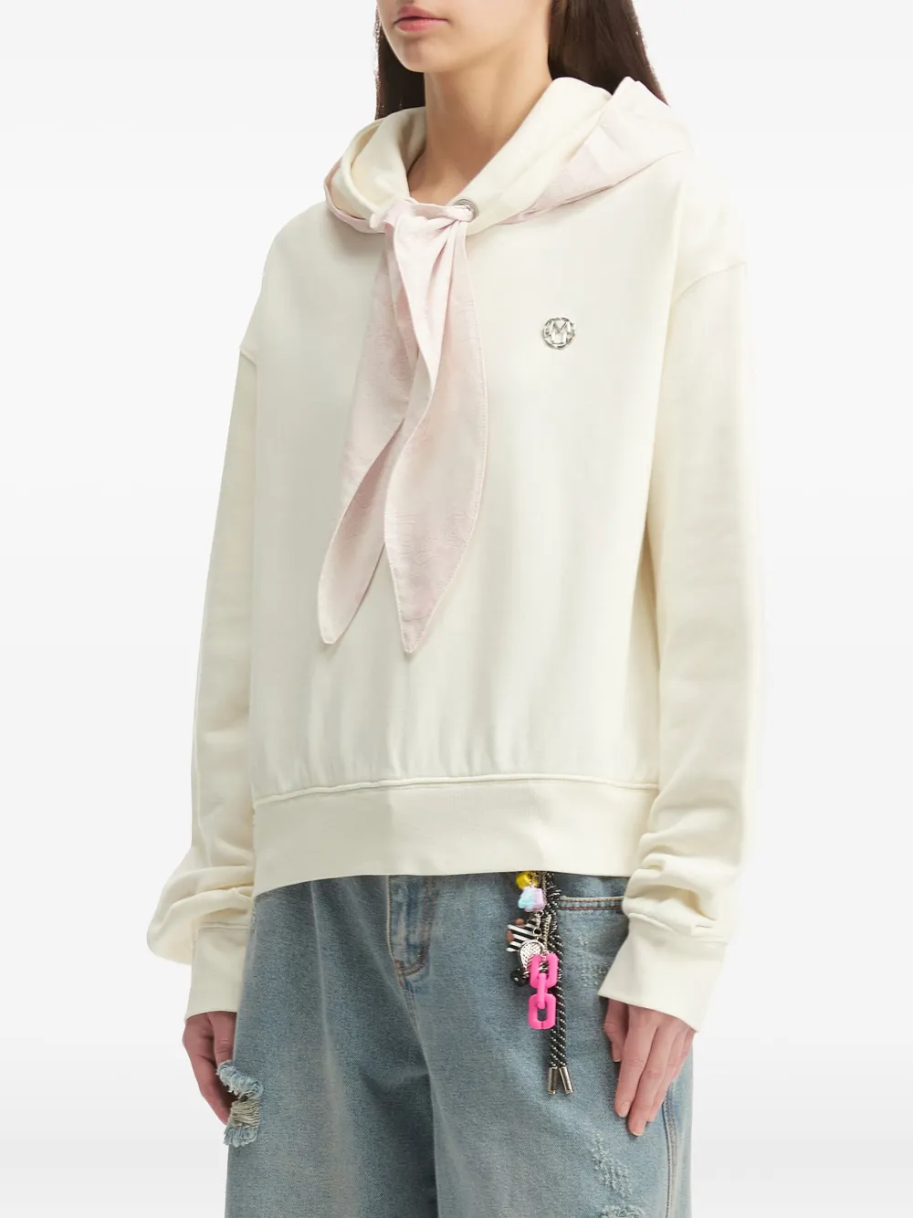 Musium Div. Katoenen hoodie met logo Beige