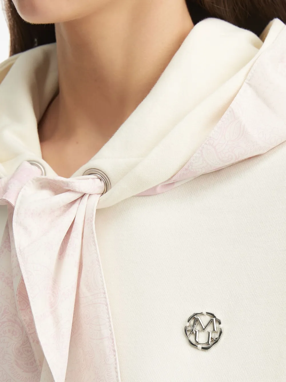 Musium Div. Katoenen hoodie met logo Beige