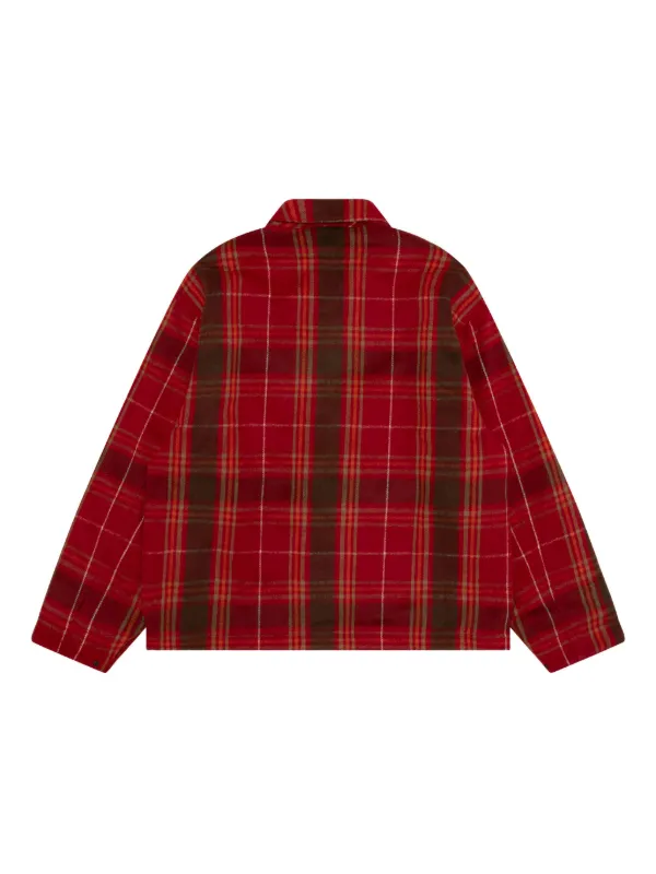 AAPE BY *A BATHING APE® チェック ジップアップ ジャケット | レッド
