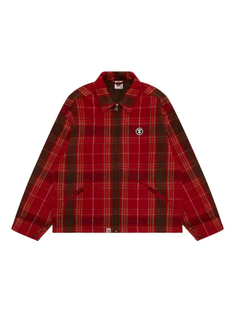 AAPE BY *A BATHING APE® plaid zip jacket