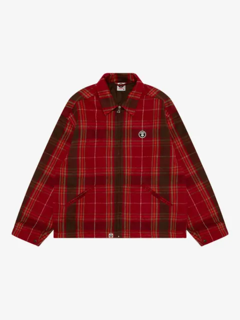 AAPE BY *A BATHING APE® plaid zip jacket