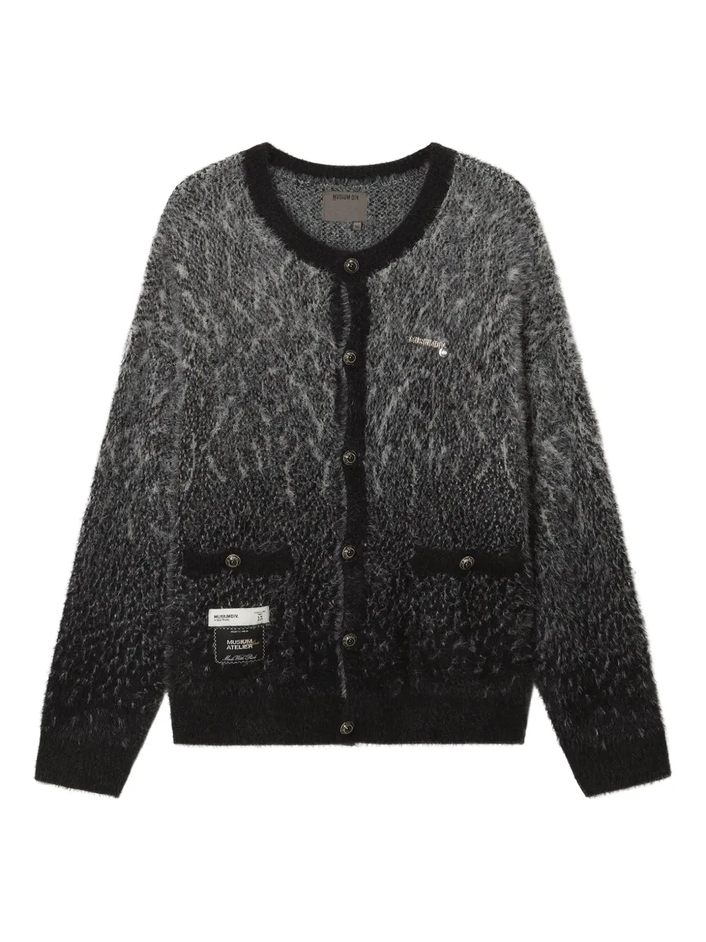 Musium Div. buttoned pocket cardigan | Black | Image 1