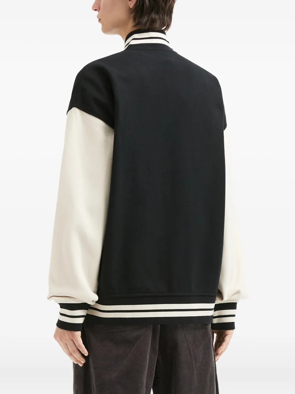 Fingercroxx Appliqué Striped Jacket In Black