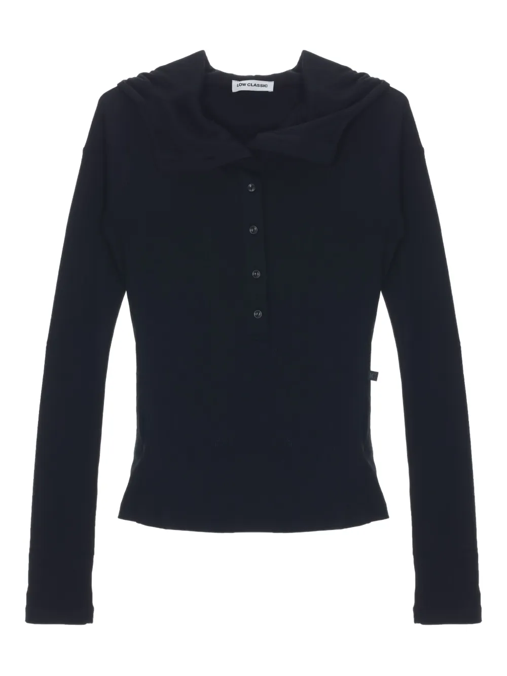Low Classic hoodie con botones | negro | Image 1