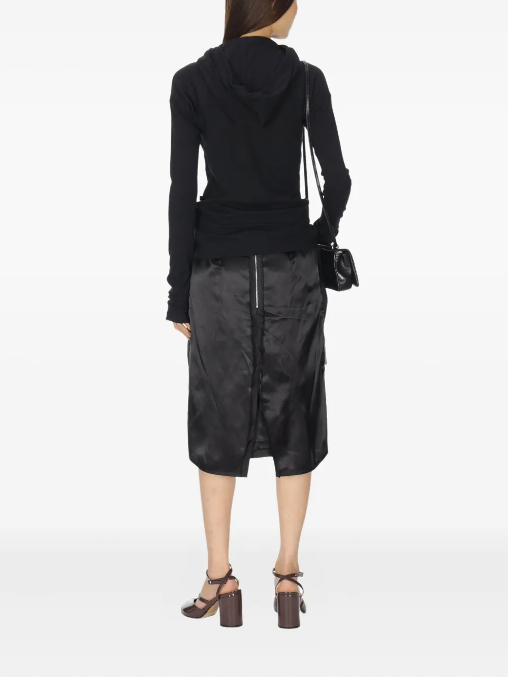 Low Classic Hoodie met knopen Zwart