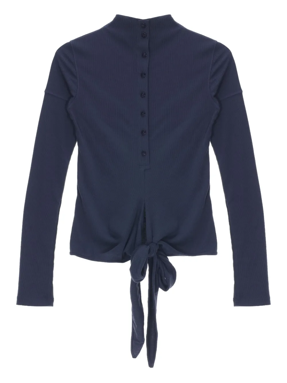 Low Classic playera cruzada con botones | azul | Image 1