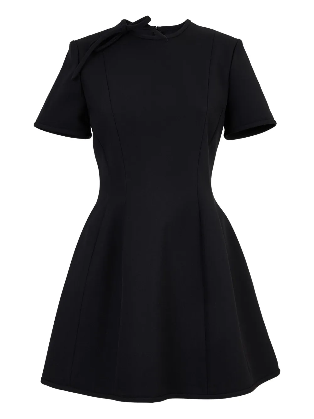 MSGM short-sleeve collar-tie mini dress | Black | Image 1