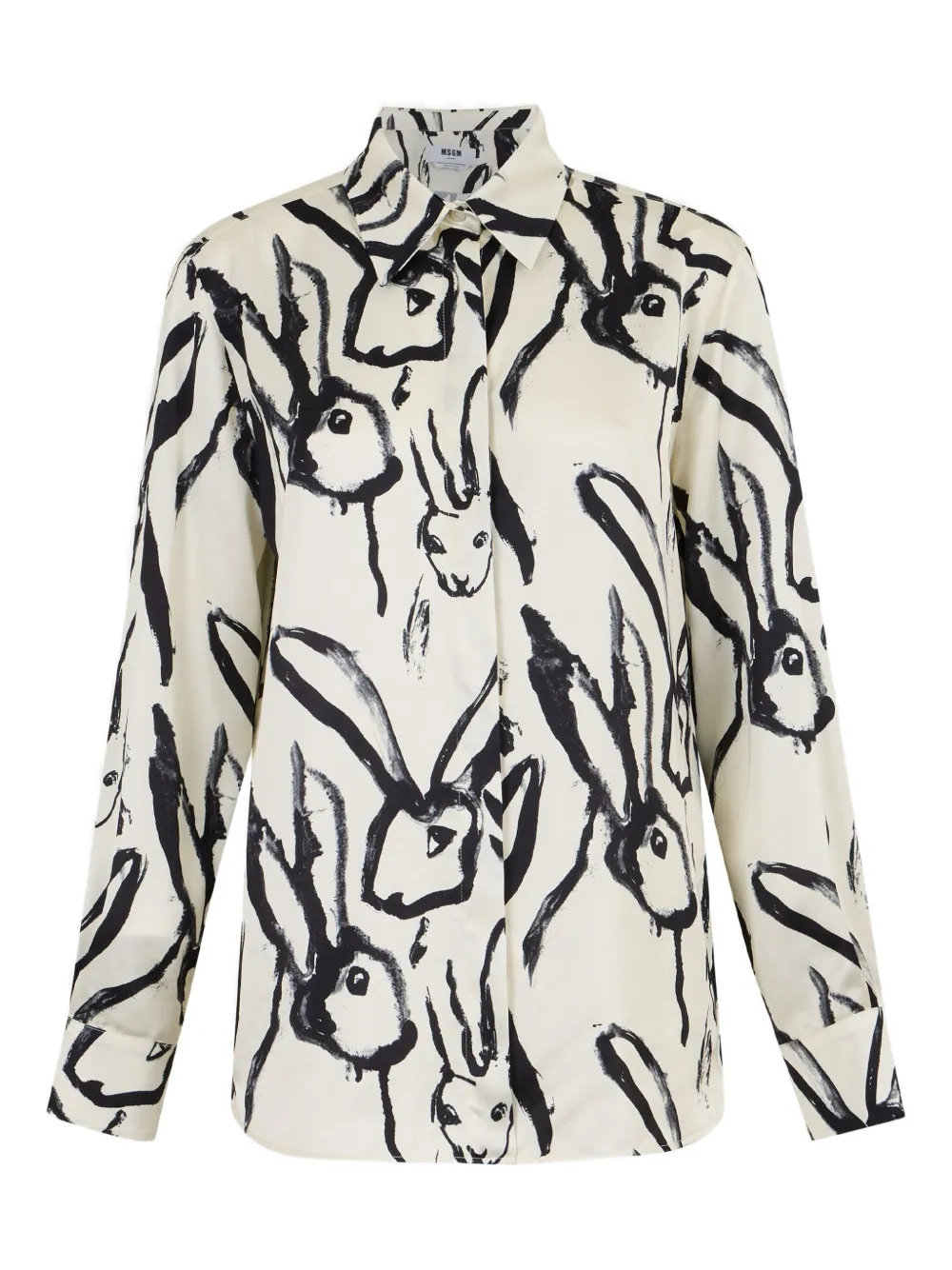 MSGM Hemd mit Hasen-Print | Weiß | Image 1